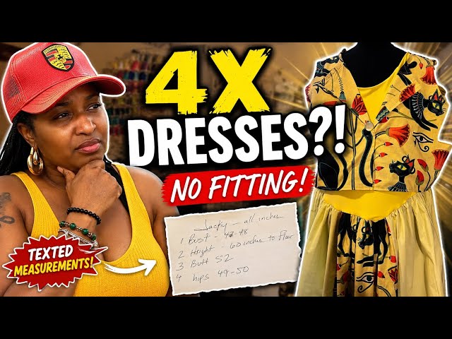 I Made Two Custom 4X Dresses in 48 Hours (With NO Fittings!)
