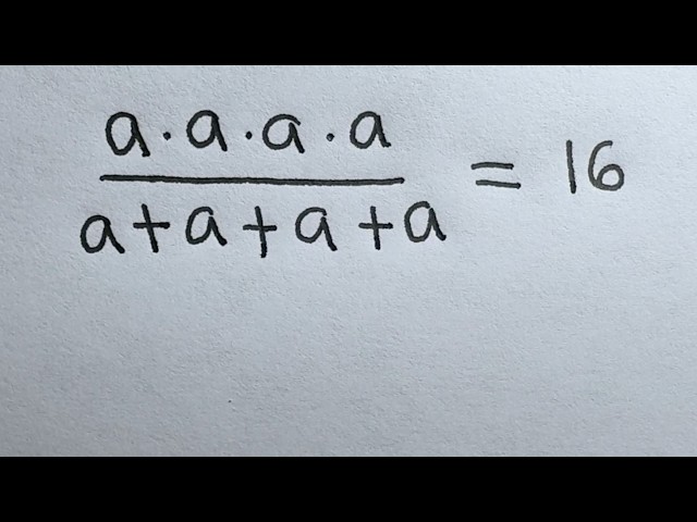 Solve for a in this nice exponential equation | Math Olympiad Mathematics