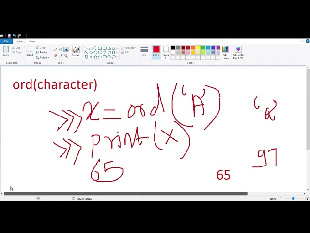 PPS Unit 3|  Functions and Strings| ord() and chr()functions
