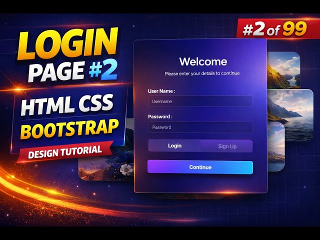 HTML, CSS, Login Form #2 | Modern UI Design #htmlcss #login