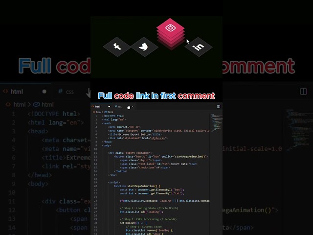 Amazing Isometric Social Media Buttons using HTML & CSS! 🚀