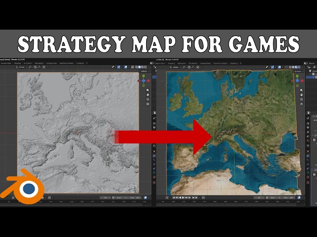 How to Make a Strategy Map for Games in Blender (Height Map to 3D Terrain)
