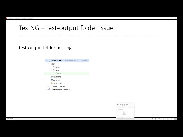 How to Fix TestNG test-output Folder Not Generated | test-output Folder Missing | IntelliJ IDEA