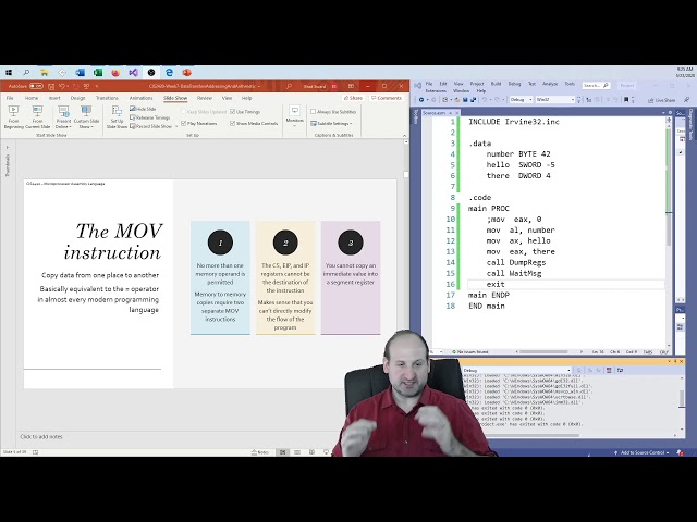x86 Assembly Language - Arithmetic Operations, Data Transfers, and Memory Addressing