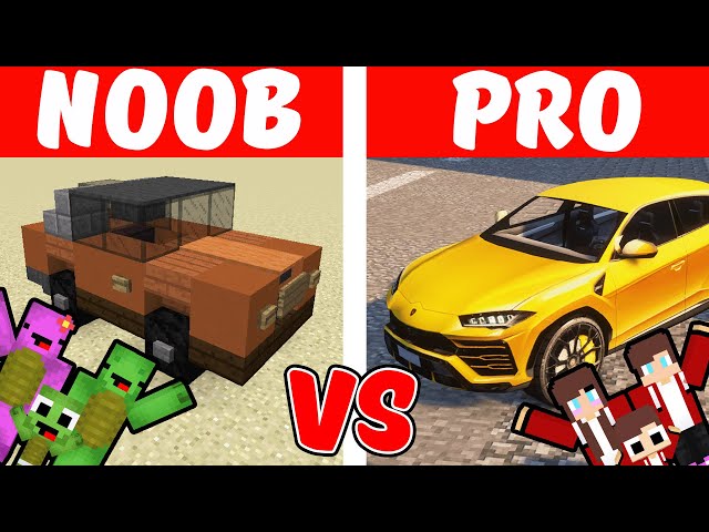 Mikey Noob vs JJ Pro Car vs SuperCAR Family - Maizen