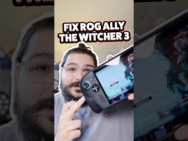 Fix The Witcher 3 Remastered on ROG Ally / ROG XBOX Ally on Windows 🐴 #handheldpc #rogally #fix
