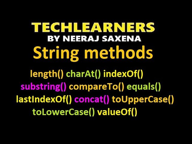 Java string methods