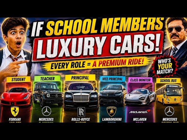 🚗Luxury Cars Were School Members | if luxury cars were school members😎 