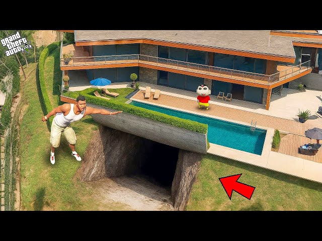 GTA V: Franklin And Shinchan Found An Underground Bunker Under Franklin House In GTA 5 Telugu
