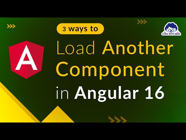 3 Different Ways to Load Another Component in Angular 16 | Angular 16 Tutorial #angular