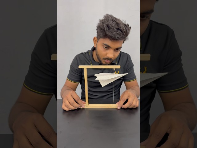 respect 😱🔥l magnetic energy with paper airplane #experiment #tiktok #science