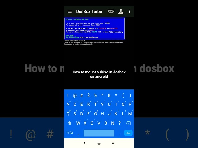 How to mount a drive in dosbox on android