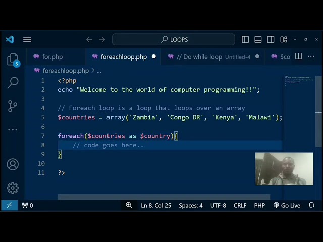 FOREACH LOOP IN PHP #foreachloop #php