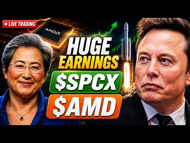 SpaceX Earnings LIVE 🚨 $AMD Earnings + $CAT Earnings Live | Live Trading All-Time High $SPY $QQQ