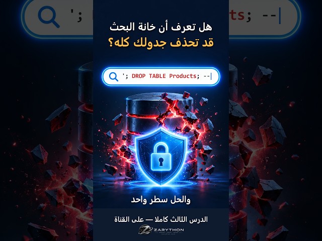 هل تعرف أنّ خانة البحث قد تحذف جدولك؟ SQL Injection في C# و SQLite #zarython #تعلم_البرمجة #تعلم