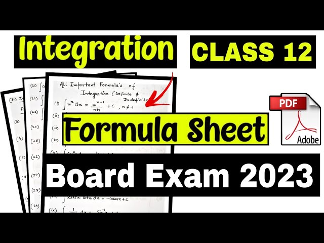 Integration All Formulas Class 12 Maths || Integration Formulas list || Class 12th maths Integrals