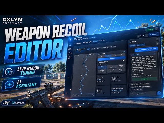 FiveM Weapon Recoil Script 🎯 In-Game Recoil Editor, Spray Patterns & AI Assistant (ESX/QB/QBox)