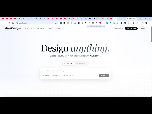 This AIDesigner.ai Code Builder is INSANE Build Full Stack Web & Mobile Apps From Prompt For FREE
