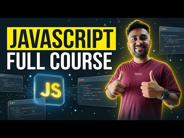 JavaScript Full Course for Beginners 🚀 | Complete Course in Hindi for FREE with Notes 📚