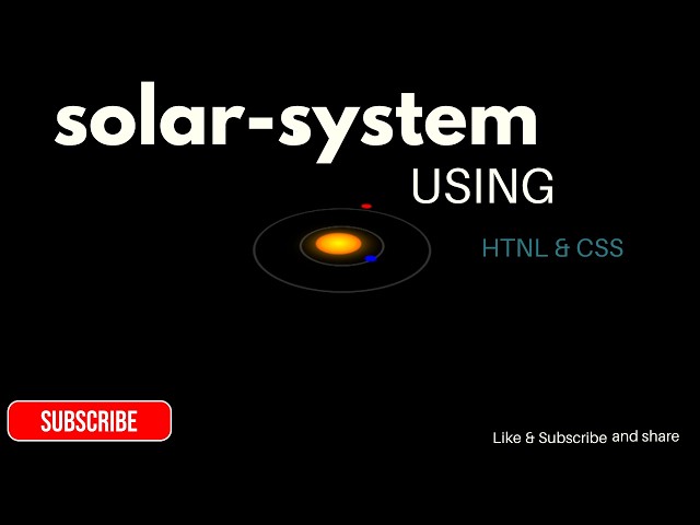 Solar-system using html & css | create solar system Animation using HTML & CSS IN 5 MIN