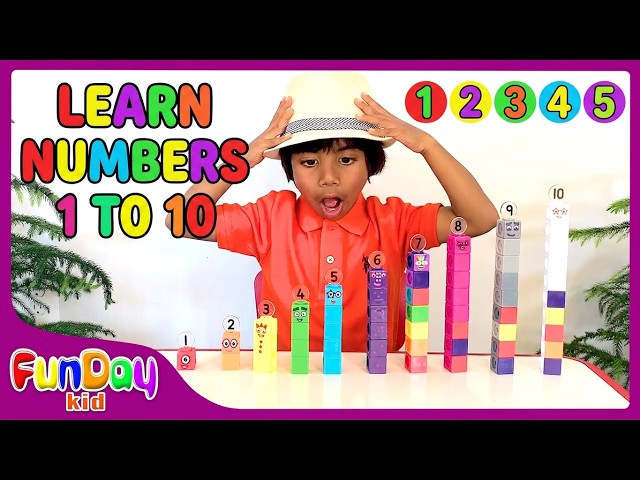 Missing Number Blocks!! | Learn to Count from 1 to 10 with Apu for Toddlers and Kids - @FunDayKid
