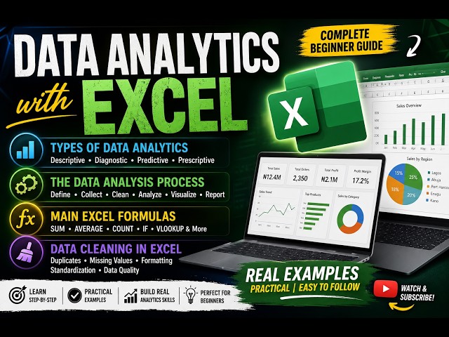 Data Analytics with Excel | Master Data Cleaning & Essential Excel Formulas
