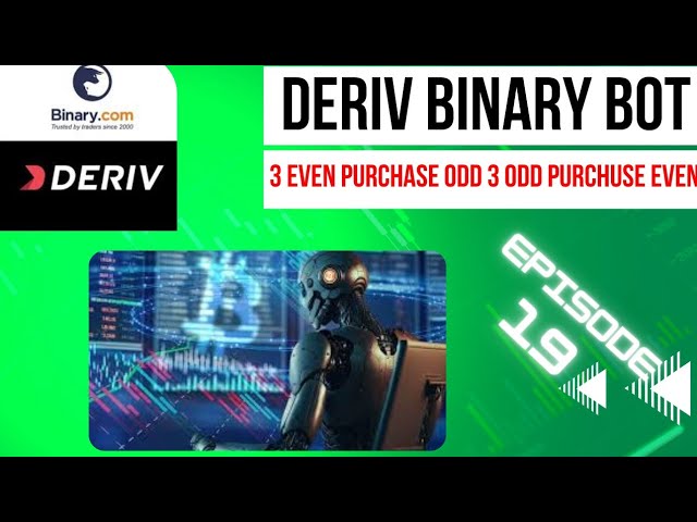 how to create deriv binary bot|episode 19|3 even came purchase odd and 3 odd came purchase even