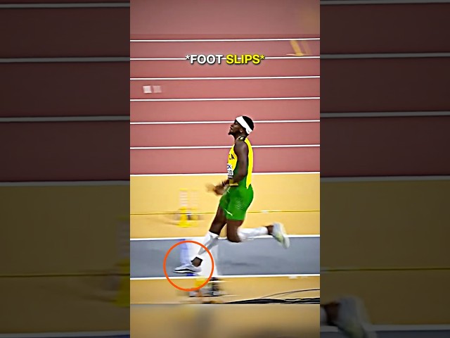 He almost accidentally broke the World Record😭 #longjump #trackandfield #athletics