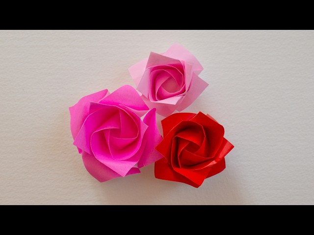 1 Minute Rose Origami 🌹 | Tutorial Dettagliato Passo Passo | 1 min Rose | Toshikazu Kawasaki