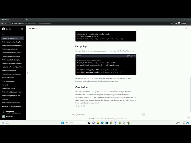how does zip function work in python