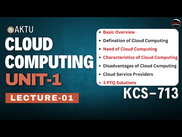 Lec-1.1 | Cloud Computing | Unit-1 | KCS-713 | Cloud Computing Aktu | Aktu Exams | 4th Year B-Tech