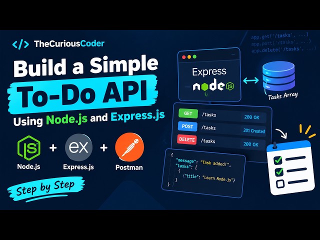 Node.js & Express.js Tutorial | Create a Simple To-Do API Step by Step