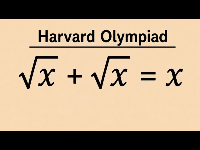 Find x in 10 seconds if you can? | USA Olympiad Mathematics 