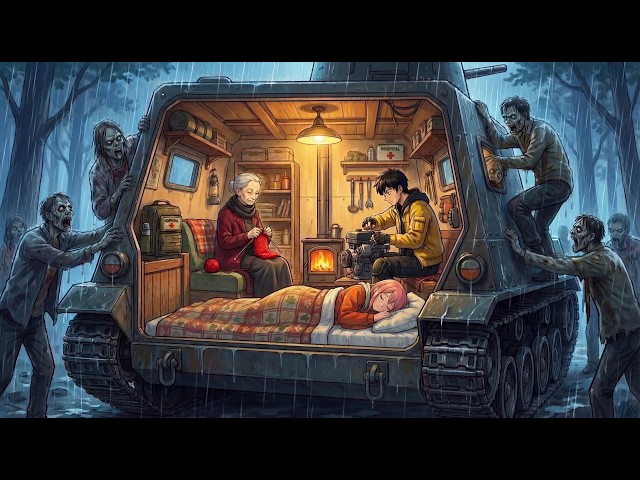 Surviving in an Old Tank During a Zombie Apocalypse | Ghibli Cozy Time