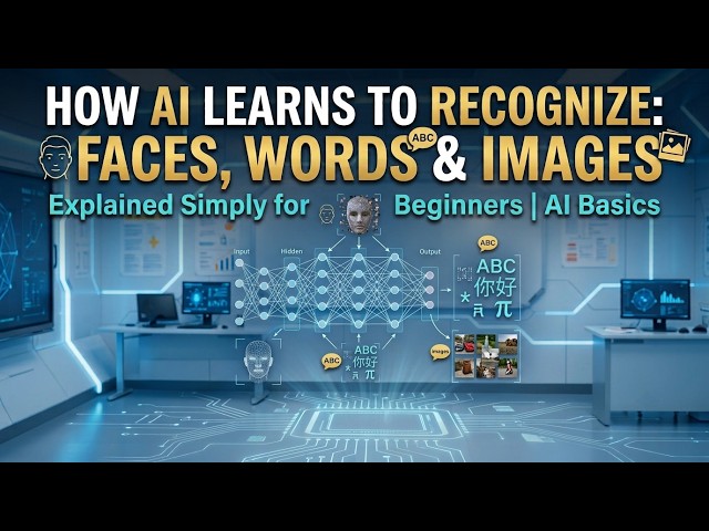 How AI Learns to Recognize Faces, Words & Images | Explained Simply for Beginners | AI Basics