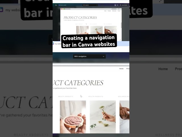 Let’s create a navigation menu in our Canva Website! #canva #webdesign #canvacreator