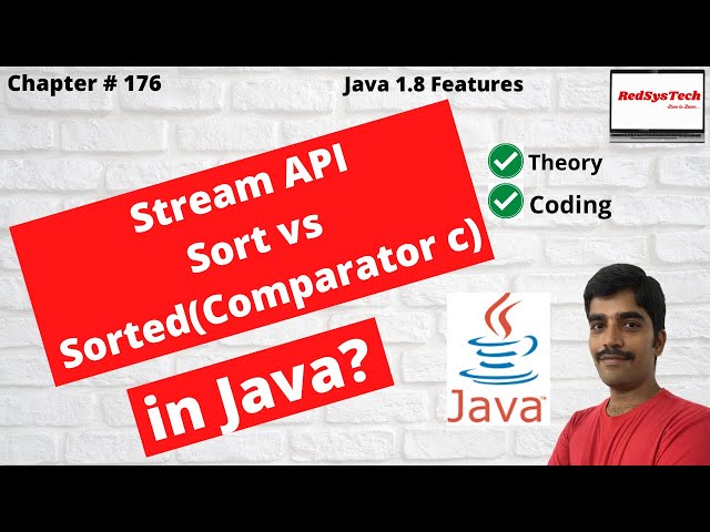 # 176 How To Sort Objects Using Comparator Interface | Sorting Comparator | Stream |java8|RedSysTech