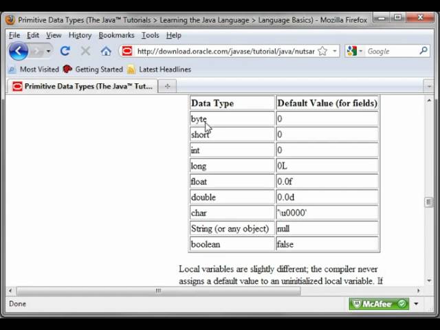 Java 5 - Primitive Types