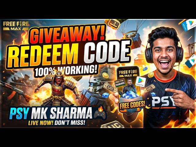 GIVEAWAY! 🎁 REDEEM CODE FOR EVERYONE! 😱 FF MAX LIVE #ShortsLive #fflive #freefire