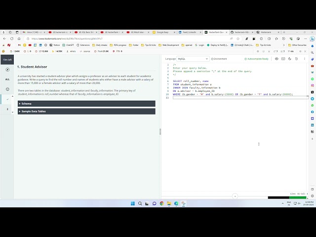 SQL (Basic) Skill Certification Test on HackerRank | #hackerrank  | 2023 | Certify