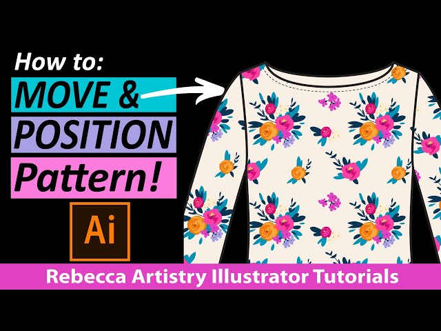 How to MOVE Patterns Adobe Illustrator / How to POSITION Patterns/  3 Different Ways- Learn all 3!!!