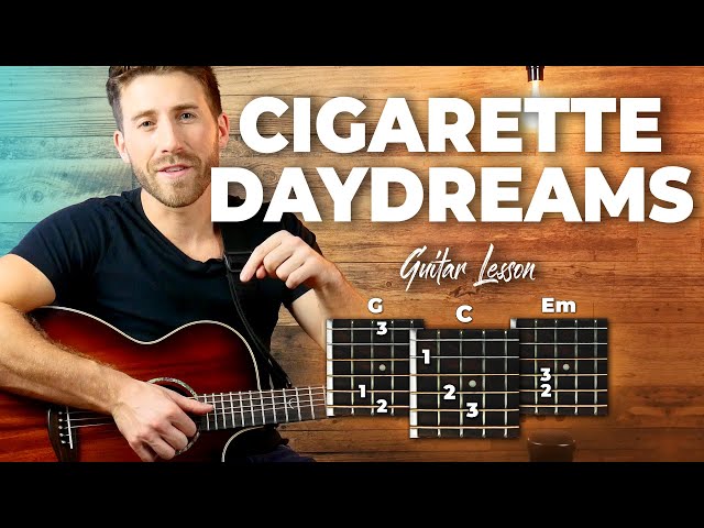 Cigarette Daydreams Guitar Tutorial - Cage The Elephant(EASY CHORDS guitar lesson)