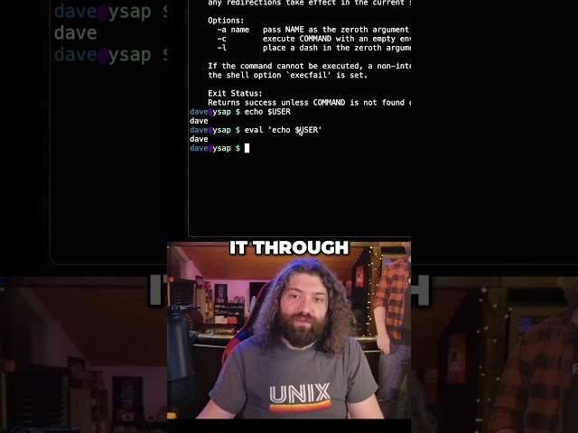 The difference between `exec` and `eval` in your shell / bash.