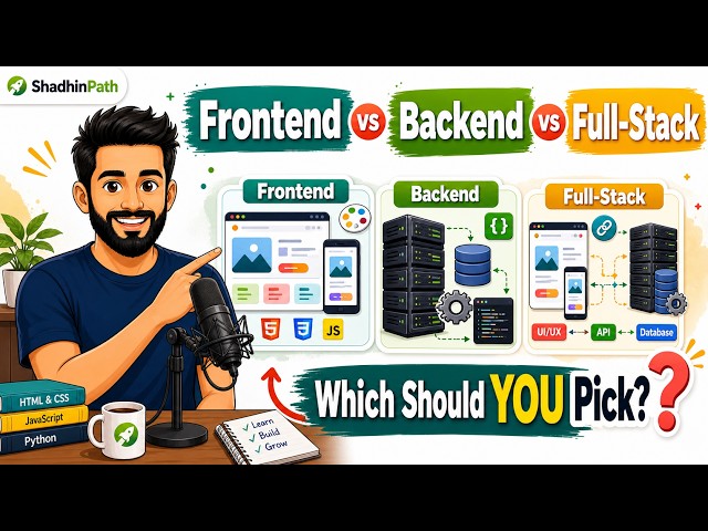 Frontend vs Backend vs Full-Stack — Which Should YOU Pick?