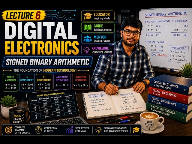 Digital Electronics Lecture 6 | Signed Binary Arithmetic | 1's & 2's Complement Methods