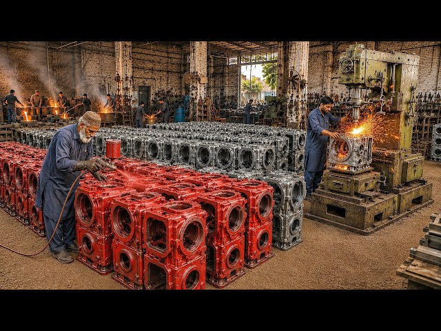 Amazing Tractor Transmission Housing Manufacturing Process | Cast Iron Parts Factory |