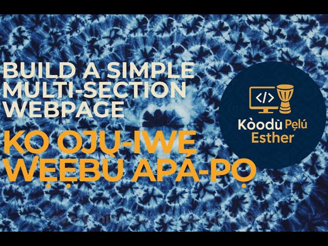 👉 HTML Project: Build a Simple Multi-Section Webpage | Beginner Practice Tutorial