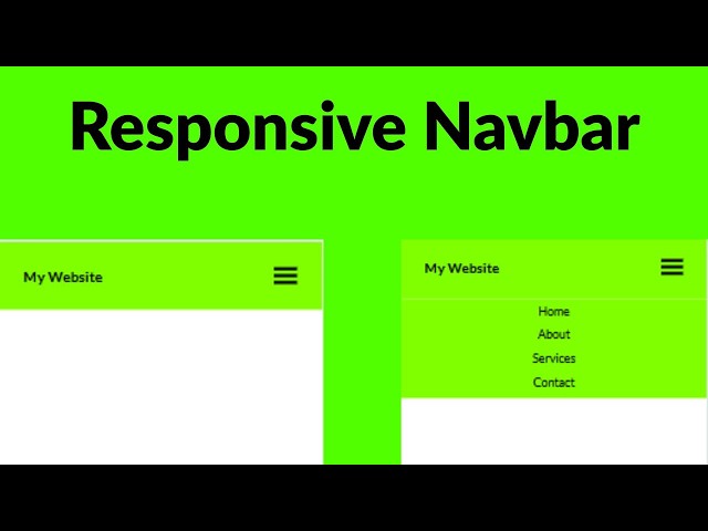 CREATE A SIMPLE RESPONSIVE NAVBAR USING HTML, CSS, AND JAVASCRIPT