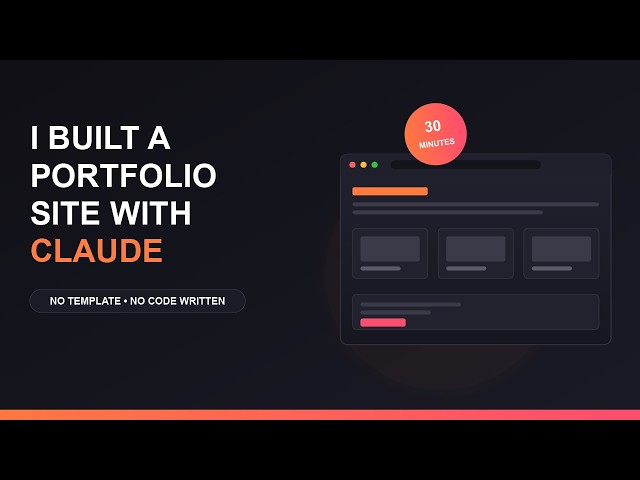 I Built a Portfolio Site With Claude AI in 30 Minutes (No Code Written)
