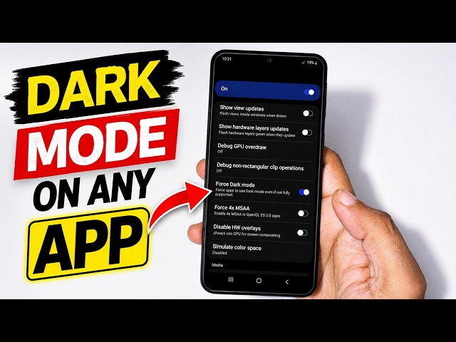 How to Force Dark Mode on ANY Android App | Even Unsupported Apps!
